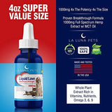1000mg 4oz Hemp Oil for Pets- Organic Hemp Extract for Dogs & Cats - Made in The USA- Pain Relief-Anxiety & Stress Relief- Soothes Arthritis & Joints-Full Spectrum Hemp Extract-Daily Immune Support