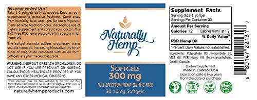 Naturally Hemp Oil 300mg - Certified Organic - Full Spectrum Extract - Relief for Stress, Inflammation, Pain, Sleep, Anxiety, Depression, Nausea - and More!
