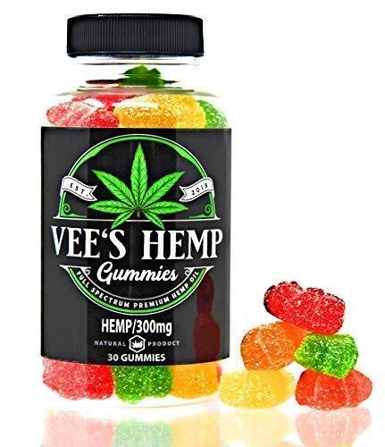 Premium Hemp Gummies- 10 mg Gummy Bear -Full Spectrum Hemp Infused -Great Taste - Non GMO -Organic - USA Made - Natural Relief for Sleep Insomnia Anxiety Pain Inflammation Depression and Nausea 30 ct.