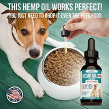 Hemp Oil for Dogs and Cats - 500 mg - Anxiety Relief for Dogs Cats - Hemp Dog - Pet Hemp Oil - 100% Organic Hemp Dog Treats Grown and Extracted in USA for all Pets