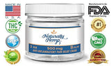 Naturally Hemp Oil Balm - 2oz Jars - 99.9% Pure with 500mg Hemp Oil - Pain Relief Rub - Joint Pain - Acne - Arthritis - Inflammation & More