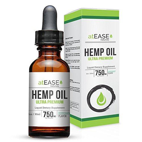 atEase Full Spectrum Hemp Oil Tincture 750mg - 1oz Peppermint Flavor