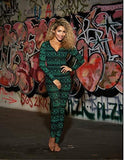 High Demand Women's Black Green Knit Jersey Onesie-M