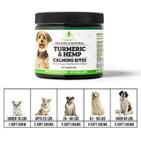 Tranquilo Pets Turmeric & Hemp Calming Treats for Dogs – Anxiety Support and Stress Relief - Bonus eBook - 100% Organic and Natural - Soft Chewy Roast Chicken Flavor – 100 Count