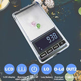 Pocket Food Scales Portable Jewelry Scale 500g/0.01g - Digital Jewelers Scale Black Electronic LCD - Kitchen Scale Stainless Steel body Mini Coffee Scale, Battery Included (500gx0.01g)
