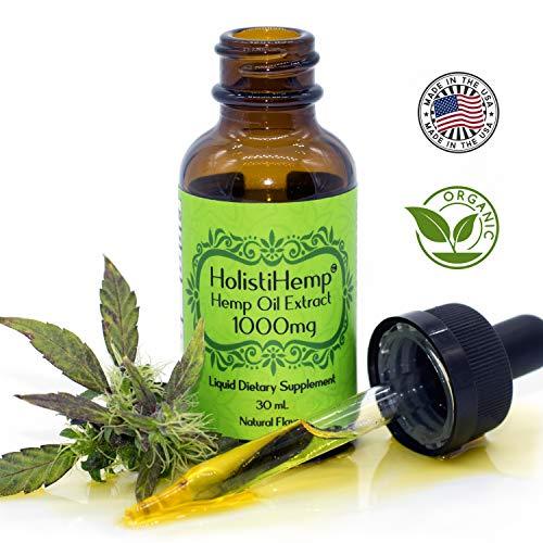 Hemp Oil Extract Full Spectrum 1000mg 30mL - Pain Relief - Anti Anxiety Social Anxiety- Depression Stress Support - Anti-Inflammatory - Brain Health with Omega 3,6 - Natural Flavor, Organic, Non GMO