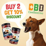 CeeBeeDoo Dog Treats with Hemp Oil for Pain Relief & Anxiety – Healthy & Tasty Hemp Treats for Dogs – Natural Pet Hemp Chews Dog Calming Treats for Small & Large Dogs, (Beef and Rice)