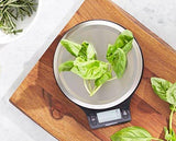 AmazonBasics Stainless Steel Digital Kitchen Scale with LCD Display (Batteries Included)