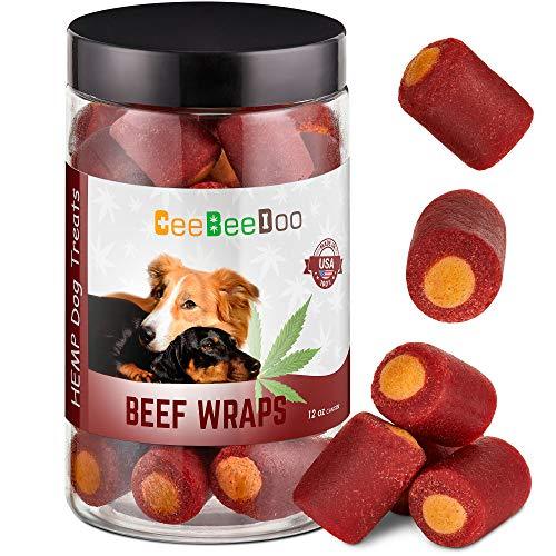 CeeBeeDoo Dog Treats with Hemp Oil for Pain Relief & Anxiety – Healthy & Tasty Hemp Treats for Dogs – Natural Pet Hemp Chews Dog Calming Treats for Small & Large Dogs, (Beef Flavored)