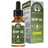 Hemp Oil Extract (250mg) - for Pain Relief and Anti-Anxiety Support - All-Natural Ingredients - Promotes Relaxation & General Good Health - 1 FL OZ per Bottle