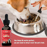 Hemp Oil for Dogs & Cats (500mg) - Rich Organic Full Spectrum Hemp Extract for Pets | Separation Anxiety Relief for Dog & Cat | Calming Joint Support & Natural Pain Relief | 100% Safe - Made in USA
