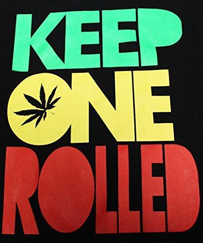 Keep One Rolled Marijuana 420 Pot Blunt Dank Weed Smoker Funny Men's T-Shirt - (X-Large) - Black