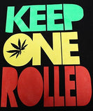 Keep One Rolled Marijuana 420 Pot Blunt Dank Weed Smoker Funny Men's T-Shirt - (X-Large) - Black