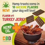 CeeBeeDoo Dog Treats with Hemp Oil for Pain Relief & Anxiety – Healthy & Tasty Hemp Treats for Dogs – Natural Pet Hemp Chews Dog Calming Treats for Small & Large Dogs, (Turkey Jerky)