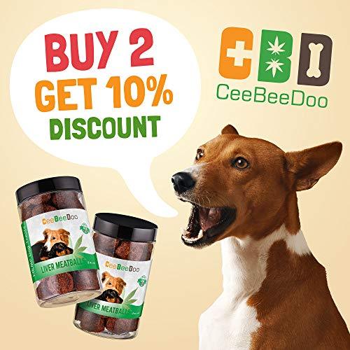 CeeBeeDoo Dog Treats with Hemp Oil for Pain Relief & Anxiety – Healthy & Tasty Hemp Treats for Dogs – Natural Pet Hemp Chews Dog Calming Treats for Small & Large Dogs, (Liver Meatballs)