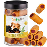 CeeBeeDoo Dog Treats with Hemp Oil for Pain Relief & Anxiety – Healthy & Tasty Hemp Treats for Dogs – Natural Pet Hemp Chews Dog Calming Treats for Small & Large Dogs, (Cheese Wraps)