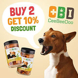 CeeBeeDoo Dog Treats with Hemp Oil for Pain Relief & Anxiety – Healthy & Tasty Hemp Treats for Dogs – Natural Pet Hemp Chews Dog Calming Treats for Small & Large Dogs, (Cheese Wraps)