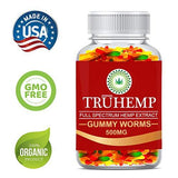 Premium Full Spectrum Hemp Extract Worms Gummy - Safe and Natural - Made in USA - 500MG Total, 14MG Each - Great for Skin, Relaxing, Pain, Stress & Anxiety Relief (Worms)