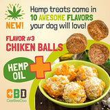CeeBeeDoo Dog Treats with Hemp Oil for Pain Relief & Anxiety – Healthy & Tasty Hemp Treats for Dogs – Natural Pet Hemp Chews Dog Calming Treats for Small & Large Dogs, (Chicken Balls)