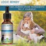 LOGIC REMEDY (1000mg) Organic Hemp Extract & Essential Oil Blend & Omega-3,6,9 Fatty Acids for Dogs & Cats/ Vegan/Peaceful Buddy Fights Stress, Separation Anxiety & Improves Hip Joint Health
