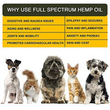 Hemp Oil for Dogs and Cats - Full Spectrum Hemp Extract - 500mg - All Natural Pain Relief for Dogs & Cats, Calming, Stress & Anxiety Support, Wellness, Hip & Joint Health - Easily Apply to Treats