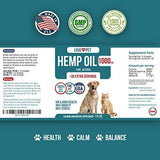 Hemp Oil for Dogs and Cats - 500 mg - Anxiety Relief for Dogs Cats - Hemp Dog - Pet Hemp Oil - 100% Organic Hemp Dog Treats Grown and Extracted in USA for all Pets
