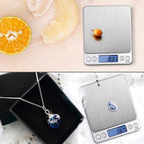 AMIR Digital Kitchen Scale, 500g/ 0.01g Mini Pocket Jewelry Scale, Cooking Food Scale with Back-Lit LCD Display, 2 Trays, 6 Units, Auto Off, Tare, PCS Function, Stainless Steel, Batteries Included