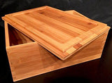 Blake & Lake Wood Stash Box with Rolling Tray - Wood Stash Box w/Storage - Rolling Tray Stash Box - Premium Quality Dovetail Design Discrete Wooden Stash Boxes (Natural)