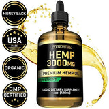 Hemp Oil for Pain Anxiety Relief :: 3,000mg :: Natural Full Spectrum Hemp Seed Extract :: May Help with Inflammation, Joints, Sleep, Mood + More :: Zero THC CBD Cannabidiol :: Rich in Omega 3,6,9