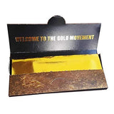 SUHAPPY 10Pcs/Box Gold Cigarette Rolling Paper Classic Smoking Paper Tobacco Cigarette Accessories