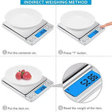 AMIR Digital Kitchen Scale, 500g/ 0.01g Mini Pocket Jewelry Scale, Cooking Food Scale with Back-Lit LCD Display, 2 Trays, 6 Units, Auto Off, Tare, PCS Function, Stainless Steel, Batteries Included