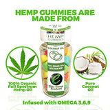 35ct Premium Hemp Gummies - 30mg Per Gummy bear - Organic Full Spectrum Hemp - Stress Relief, Inflammation, Pain, Sleep, Anxiety, Depression, Nausea - Vitamin E, Vitamin B, Omega 3,6,9 and MORE