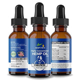 Hempy Pets Hemp Oil for Dogs and Cats - Full Spectrum Extract, Organic & 100% Pure - for Arthritis Pain Relief, Anxiety & Good Health - Dog/Cat Joint Supplement & Calming Aid