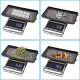 Pocket Food Scales Portable Jewelry Scale 500g/0.01g - Digital Jewelers Scale Black Electronic LCD - Kitchen Scale Stainless Steel body Mini Coffee Scale, Battery Included (500gx0.01g)