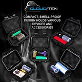 SMOKESAFE Mini Smell Proof 5" Odor Resistant Case Works as Mini Hookah Pipe Travel Storage Stash Container or Dry Box - Carry and Keep Your Lighter Dry , Herbs and More