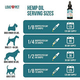 Hemp Oil for Dogs and Cats - 500 mg - Anxiety Relief for Dogs Cats - Hemp Dog - Pet Hemp Oil - 100% Organic Hemp Dog Treats Grown and Extracted in USA for all Pets