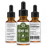 Hemp Oil Extract (250mg) - for Pain Relief and Anti-Anxiety Support - All-Natural Ingredients - Promotes Relaxation & General Good Health - 1 FL OZ per Bottle
