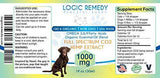 LOGIC REMEDY (1000mg) Organic Hemp Extract & Essential Oil Blend & Omega-3,6,9 Fatty Acids for Dogs & Cats/ Vegan/Peaceful Buddy Fights Stress, Separation Anxiety & Improves Hip Joint Health