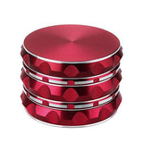 Fancystyle Grinder Polygon 4 Pieces Herb Grinder Spice Grinder Spice Mill with a Pollen Scraper (Red)