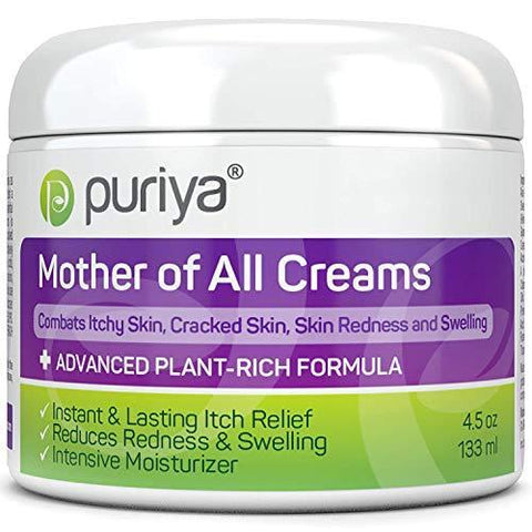 Puriya Cream For Eczema, Psoriasis, Dermatitis and Rashes. Powerful Plant Rich Formula Provides Instant and Lasting Relief For Severely Dry, Itchy, or Irritated Skin (4.5 oz)