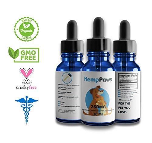 Hemp Oil for Dogs and Cats - Organic - Relieves Stress and Anxiety - Arthritis Hip and Joint Pain Relief - Calming - Health Support - Full Spectrum Hemp Extract for Pets - Grown in Colorado