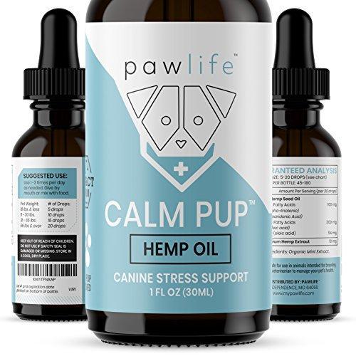 Dog Calming Aid - Hemp Oil for Dogs - Calming Extract for Stress and Anxiety Support - Omega 3 and 6 Fatty Acids - Hip and Joint Pain Support for Dogs - 1oz 250mg