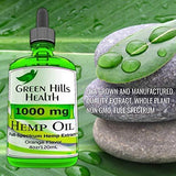 Hemp Oil 1000MG 4 oz Full Spectrum Premium Hemp Oil for Pain Anxiety, Stress and Inflammation. Improves Mood Sleep Skin & Hair Organic Vegan Non-GMO Orange Flavor Low Intro Price