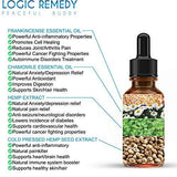 LOGIC REMEDY (1000mg) Organic Hemp Extract & Essential Oil Blend & Omega-3,6,9 Fatty Acids for Dogs & Cats/ Vegan/Peaceful Buddy Fights Stress, Separation Anxiety & Improves Hip Joint Health