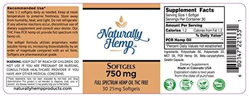 Naturally Hemp Oil 750mg Bottle - Certified Organic - Relief for Stress, Inflammation, Pain, Sleep, Anxiety, Depression, Nausea - Rich in Vitamin E, Vitamin B, Omega 3,6,9 and More!