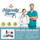 Naturally Hemp Oil - 300mg Capsule - Certified Organic - Relief for Stress, Inflammation, Pain, Sleep, Anxiety, Depression, Nausea - Full Spectrum Extract Safe for Your Whole Family