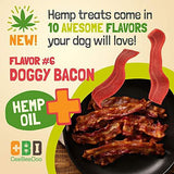 CeeBeeDoo Dog Treats with Hemp Oil for Pain Relief & Anxiety – Healthy & Tasty Hemp Treats for Dogs – Natural Pet Hemp Chews Dog Calming Treats for Small & Large Dogs, (Doggy Bacon)