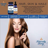 Naturally Hemp Oil 750mg Bottle - Certified Organic - Relief for Stress, Inflammation, Pain, Sleep, Anxiety, Depression, Nausea - Rich in Vitamin E, Vitamin B, Omega 3,6,9 and More!
