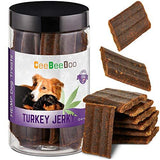 CeeBeeDoo Dog Treats with Hemp Oil for Pain Relief & Anxiety – Healthy & Tasty Hemp Treats for Dogs – Natural Pet Hemp Chews Dog Calming Treats for Small & Large Dogs, (Turkey Jerky)