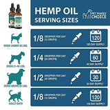 Pet Family Choice Hemp Oil for Dogs and Cats - 100% Organic Food Supplement - Grown in USA - for Anxiety and Pain Relief - Stress Calming Support - Easily Apply to Treats - 250 mg